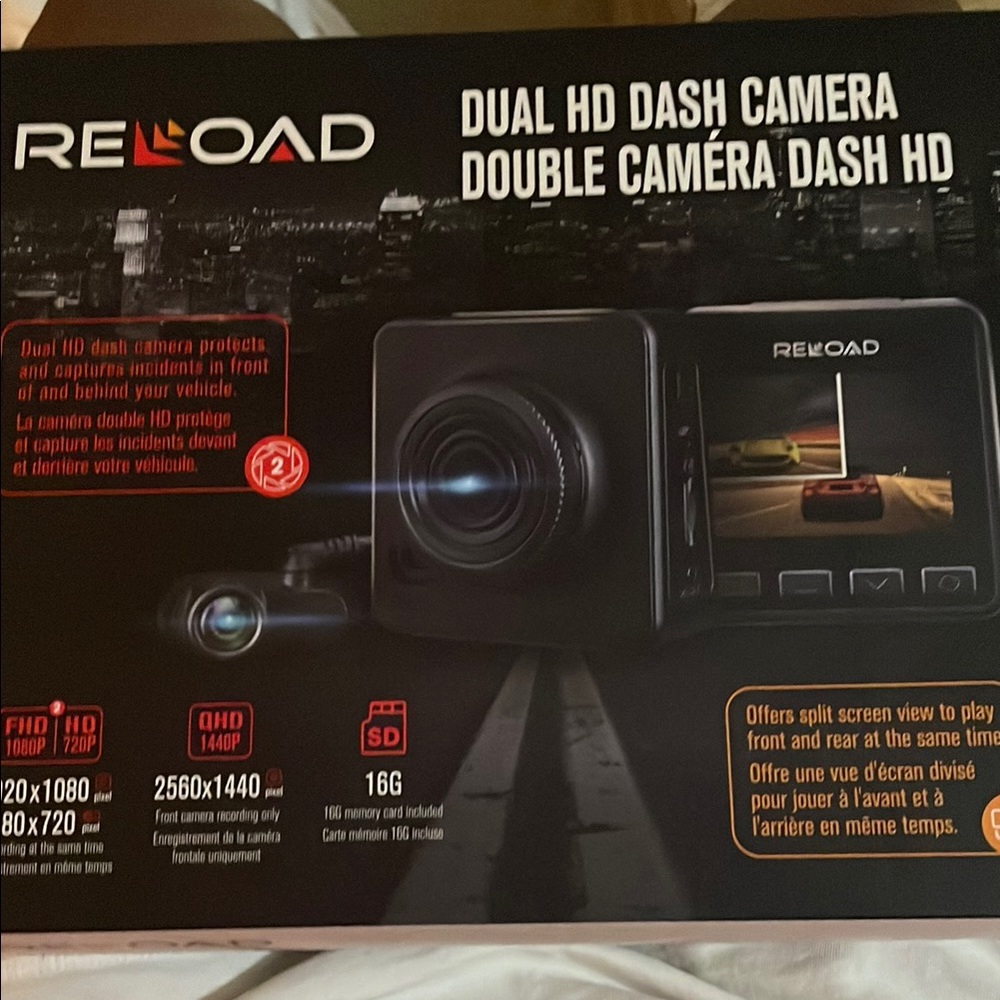 Dual HD Dash Camera - Black